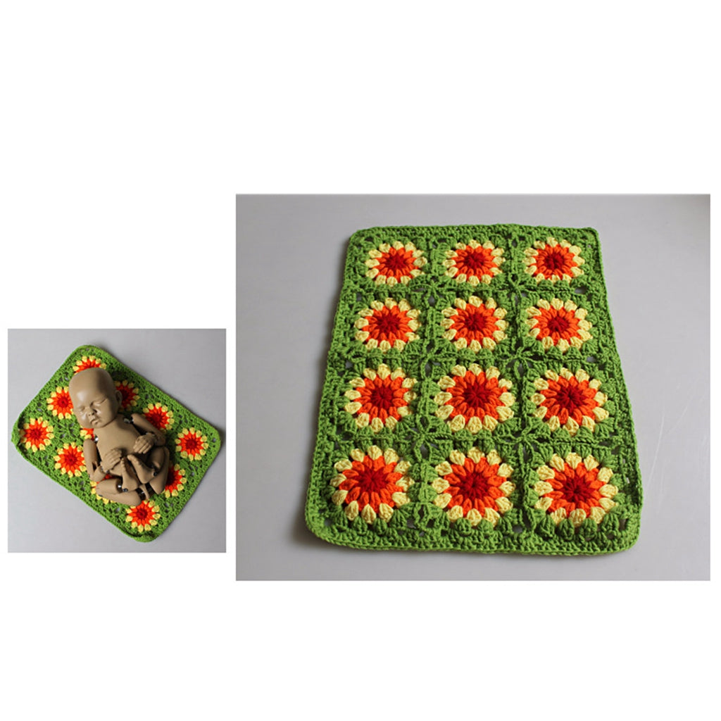 Newborn Baby Kids Photography Props Blanket Baby Photo Wool Blanket Green