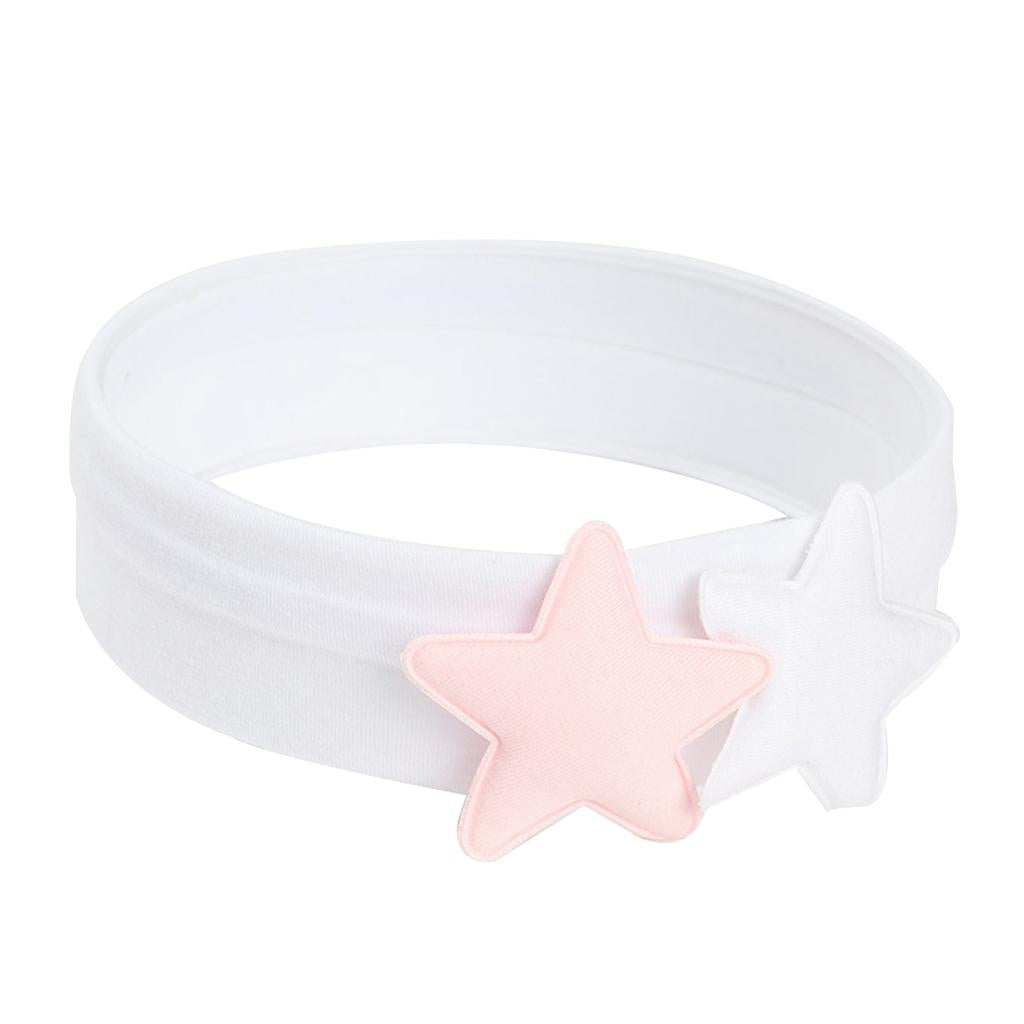 Cute Newborn Baby Toddlers Kids Cartoon Double Pentagram Hair Band White