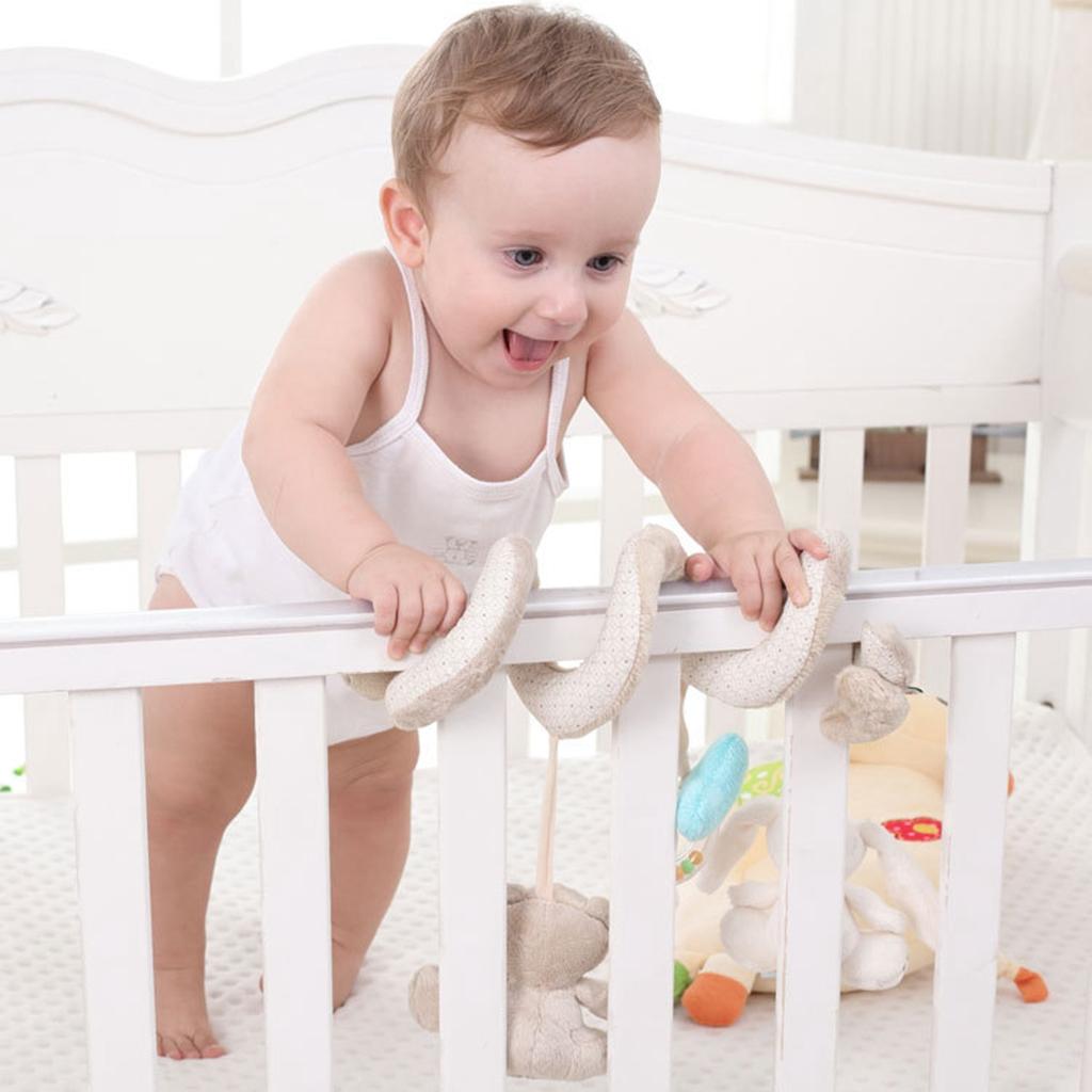 Baby Boys Girls Pram Handbell Stroller Hanging Plush Toy Bear rabbit