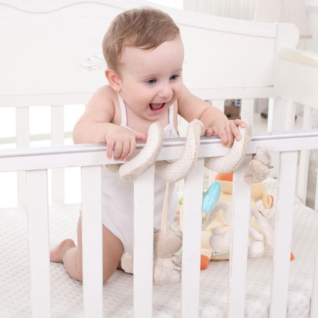 Baby Boys Girls Pram Handbell Stroller Hanging Plush Toy Bear rabbit