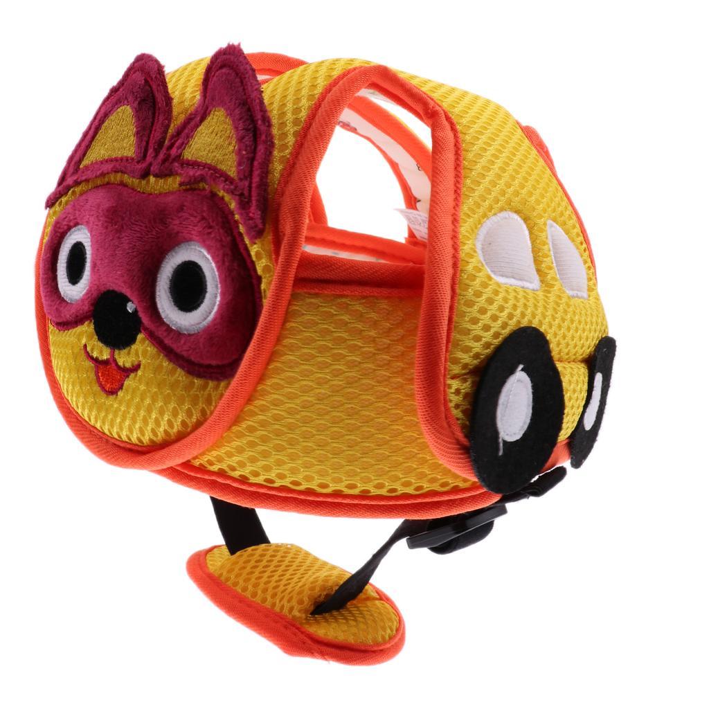 Baby Infant Toddlers Protection Cap Shatter-Resistant Head Cap Yellow cat
