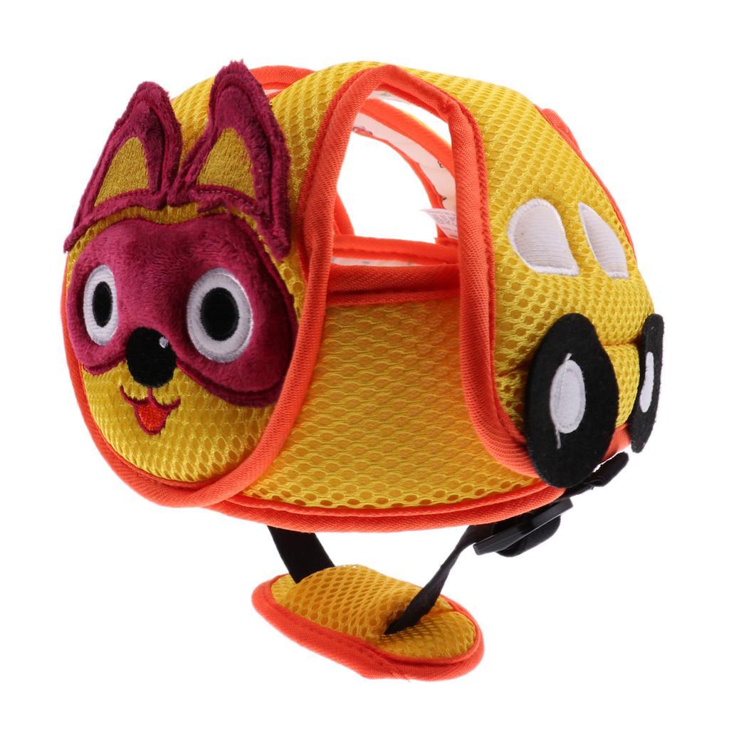 Baby Infant Toddlers Protection Cap Shatter-Resistant Head Cap Yellow cat