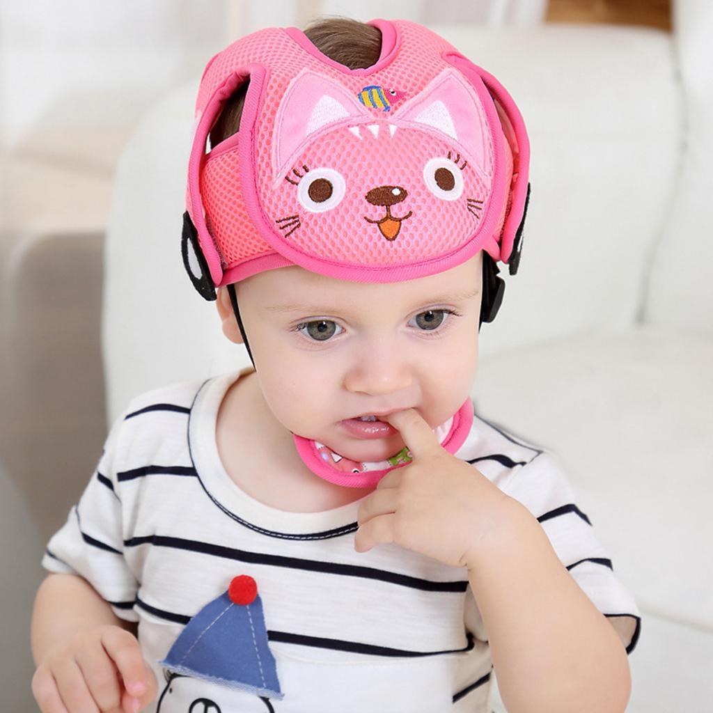 Baby Infant Toddlers Protection Cap Shatter-Resistant Head Cap Pink sloths