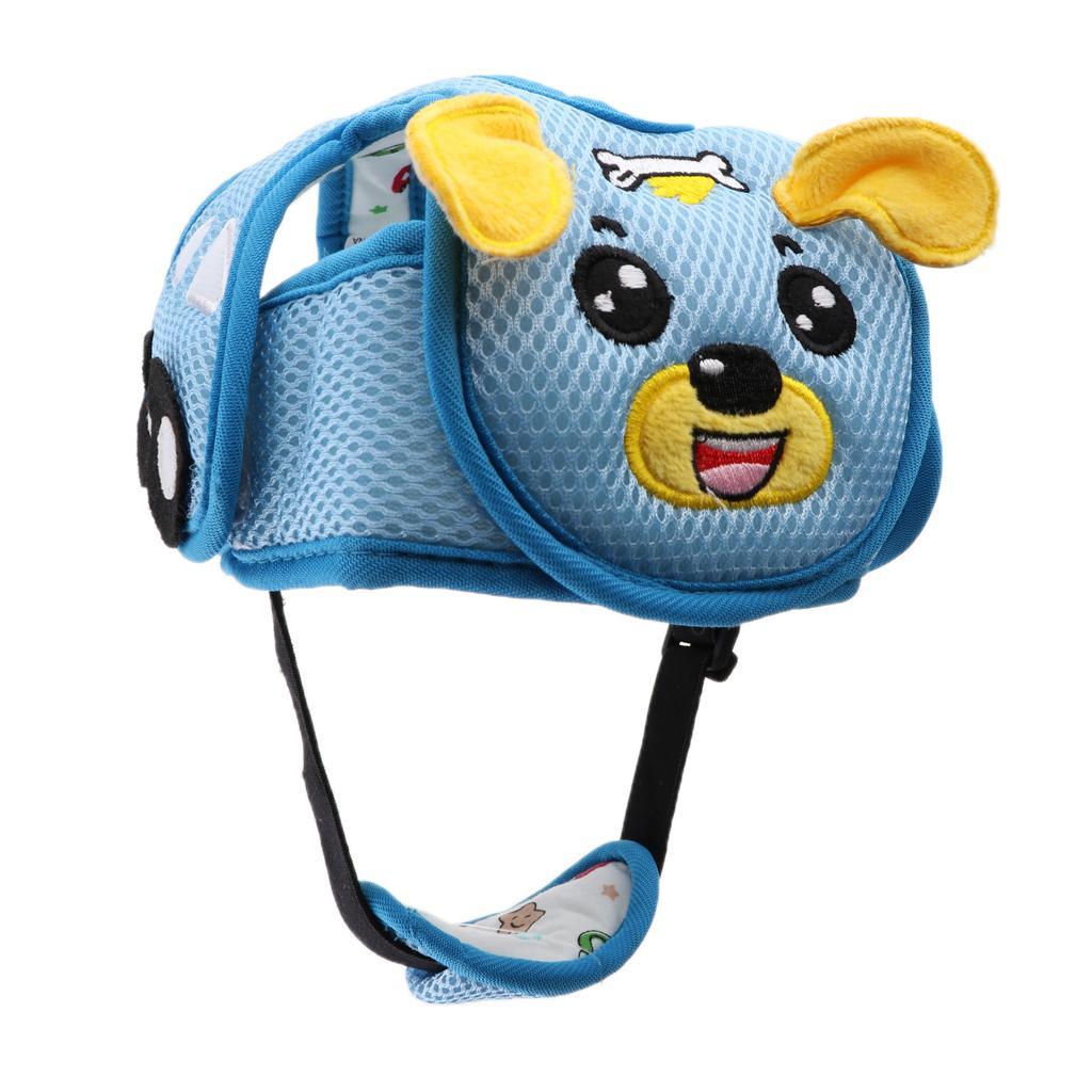 Baby Infant Toddlers Protection Cap Shatter-Resistant Head Cap Bue dog