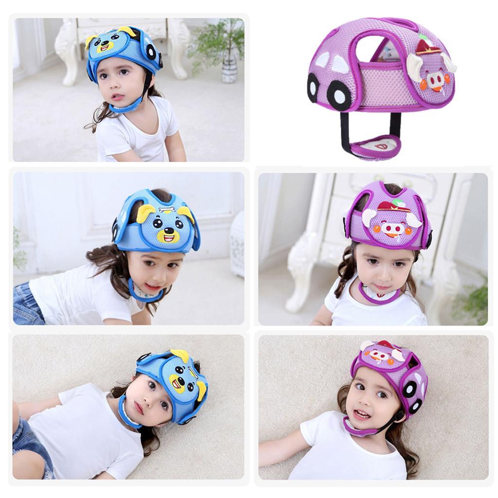 Baby Infant Toddlers Protection Cap Shatter-Resistant Head Cap Bue dog