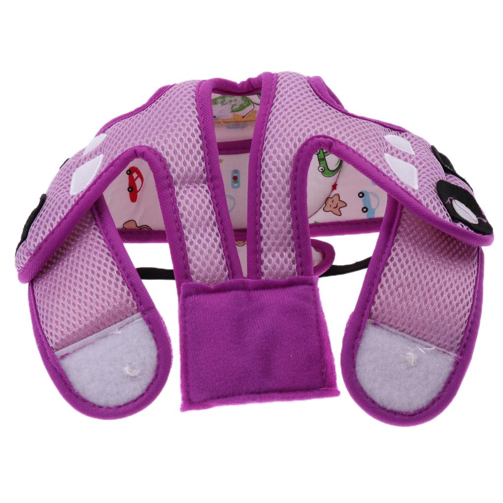 Baby Infant Toddlers Protection Cap Shatter-Resistant Head Cap Purple pig