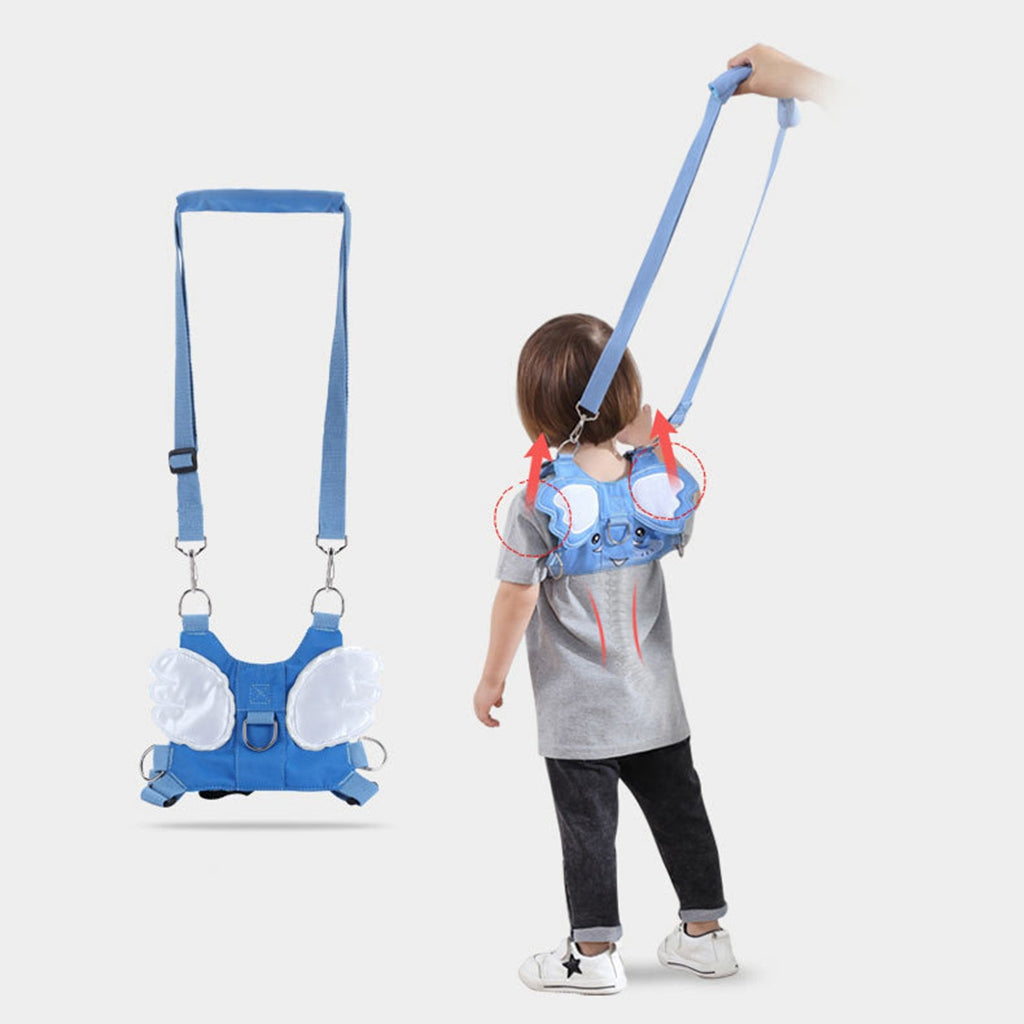 Baby Toddler Anti-Lost Backpack Seat Belt Traction Rope Pale blue elephant