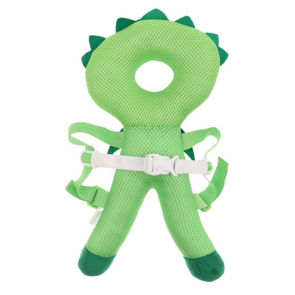Baby Head Protector Safety Pad Cushion Kids Back Protection Green Dinosaur