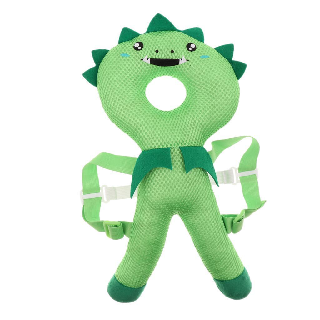 Baby Head Protector Safety Pad Cushion Kids Back Protection Green Dinosaur