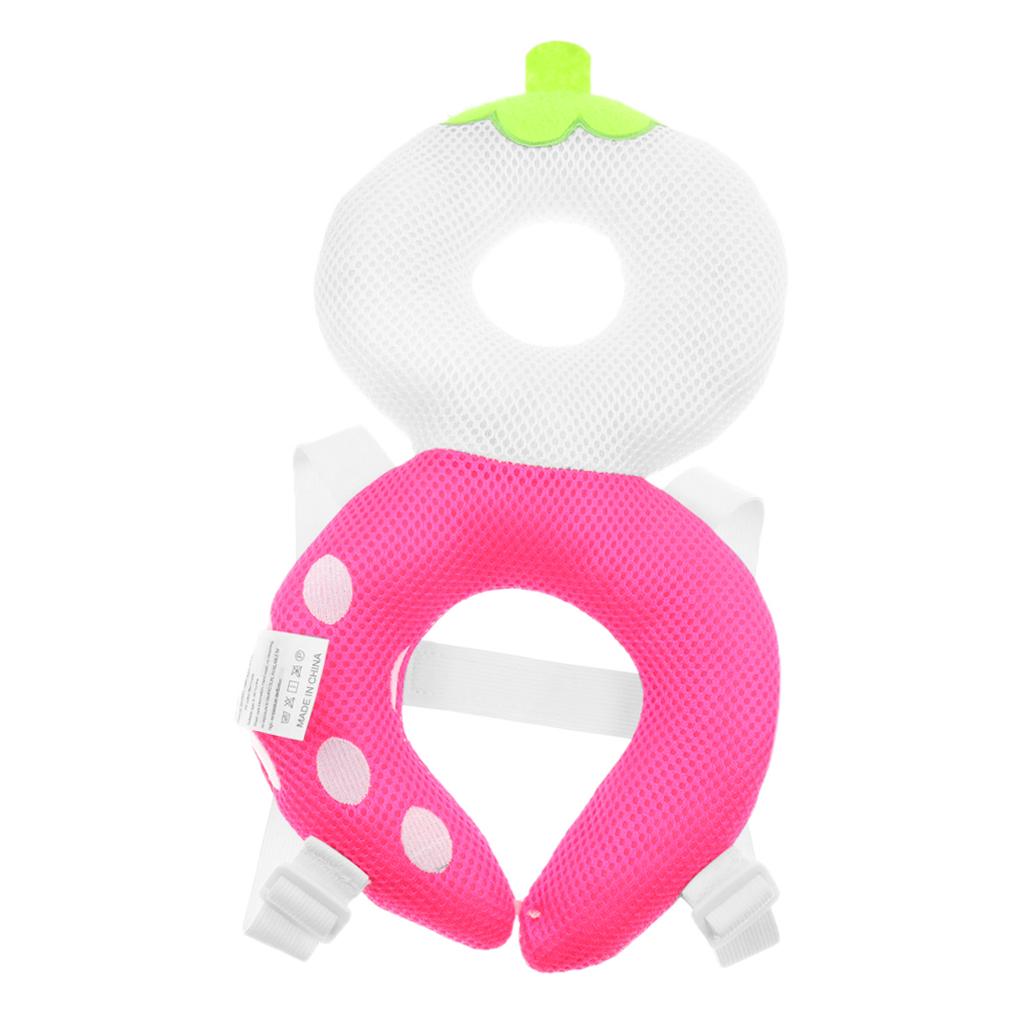 Baby Head Protector Baby Toddlers Head Safety Pad Cushion Hollow-Strawberry