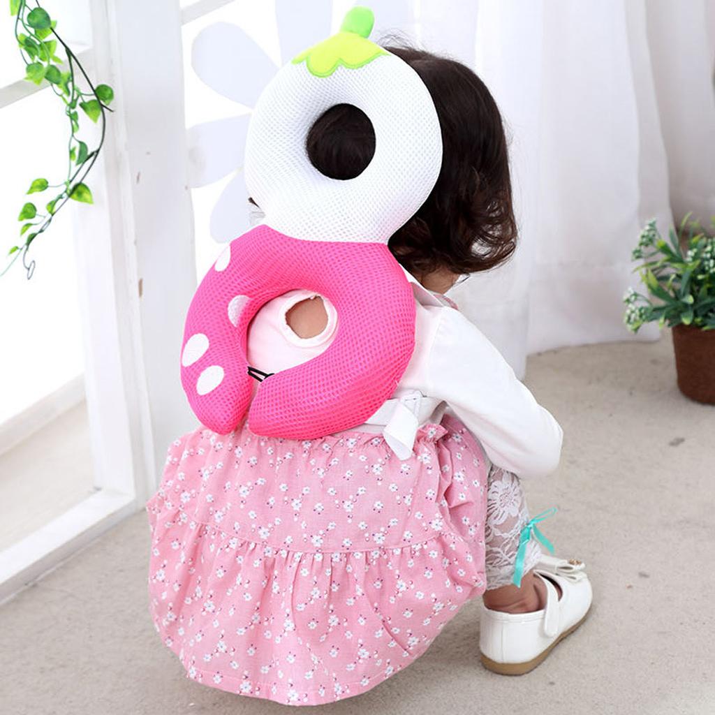 Baby Head Protector Baby Toddlers Head Safety Pad Cushion Hollow-Strawberry