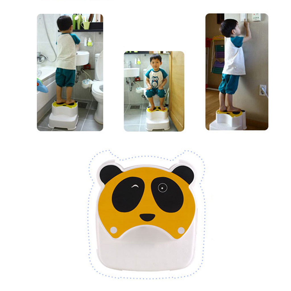 Baby Double Step Stool for Kids Anti-Slip Childs Foot Stool Yellow