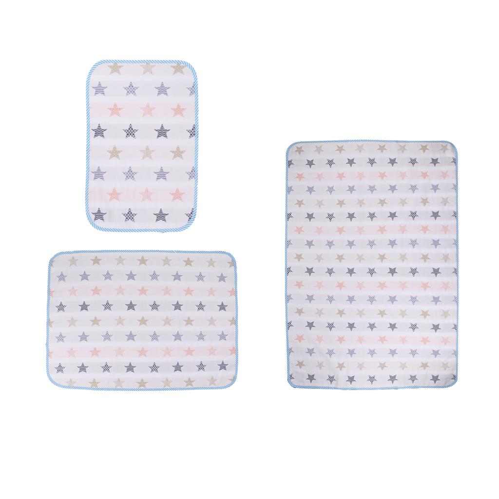 Baby Waterproof Cotton Urine Mat Nappy Bed Changing Diaper Pad 30x45cm Star