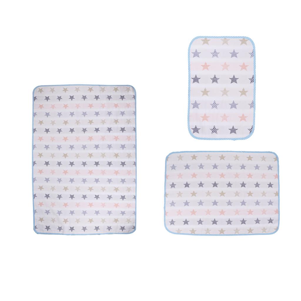 Baby Waterproof Cotton Urine Mat Nappy Bed Changing Diaper Pad 30x45cm Star