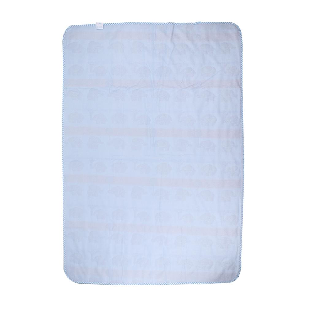 Baby Six-Layer Gauze Padding Mattress Changing Diaper Pad Blue elephant 70x100cm