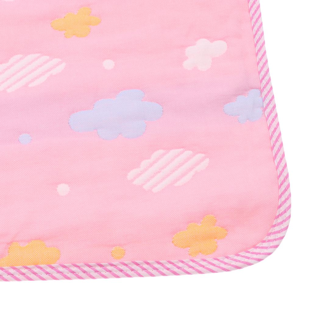 Baby Six-Layer Gauze Padding Mattress Changing Diaper Pad Pink cloud 50x70cm