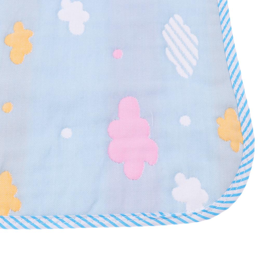 Baby Six-Layer Gauze Padding Mattress Changing Diaper Pad Blue cloud 30x45cm