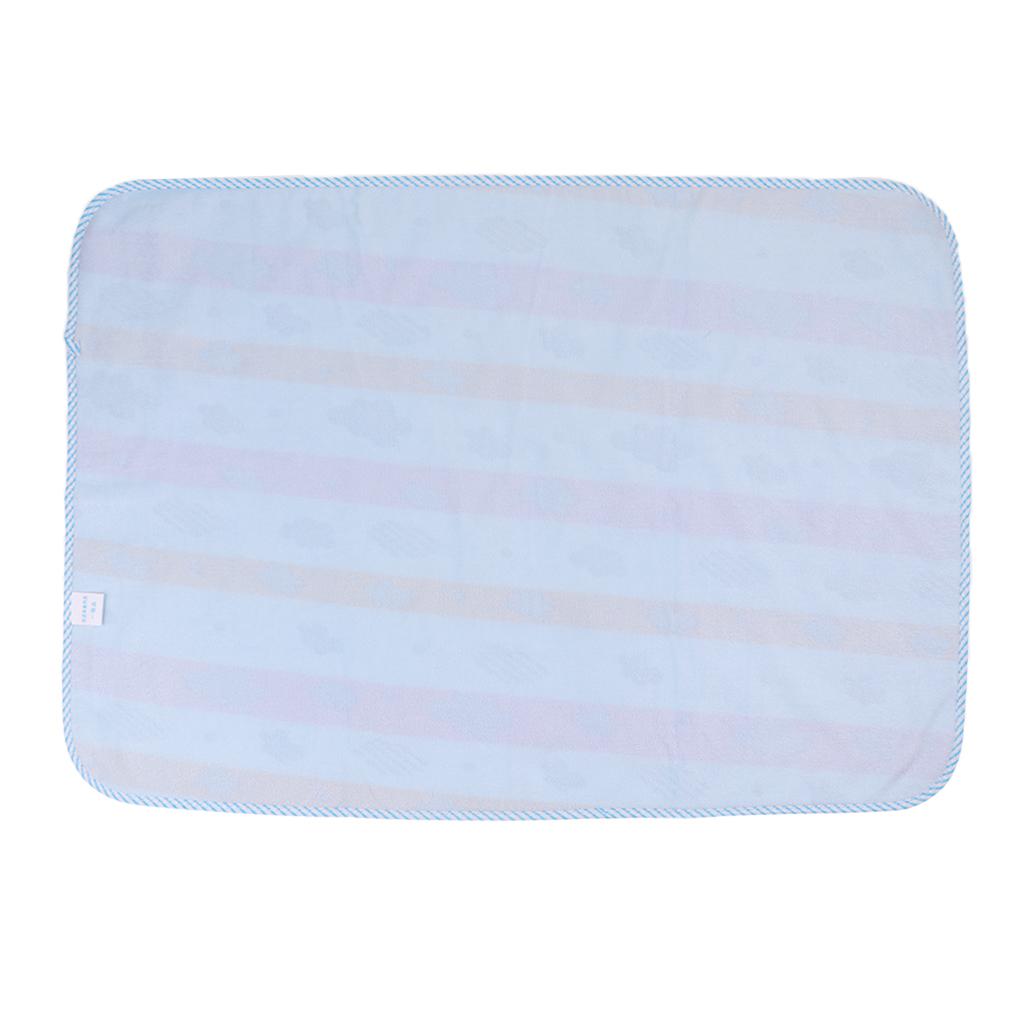 Baby Six-Layer Gauze Padding Mattress Changing Diaper Pad Blue cloud 50x70cm