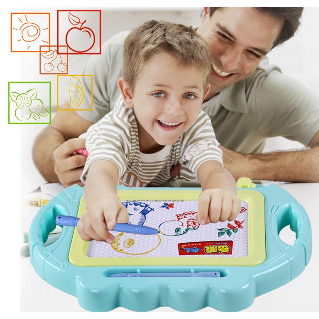 Children's Magnetic Drawing Board Puzzle Early Education Toys Cyan