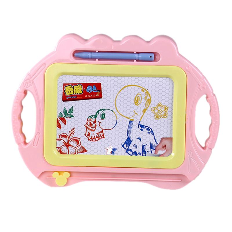 Children's Magnetic Drawing Board Puzzle Early Education Toys Pink