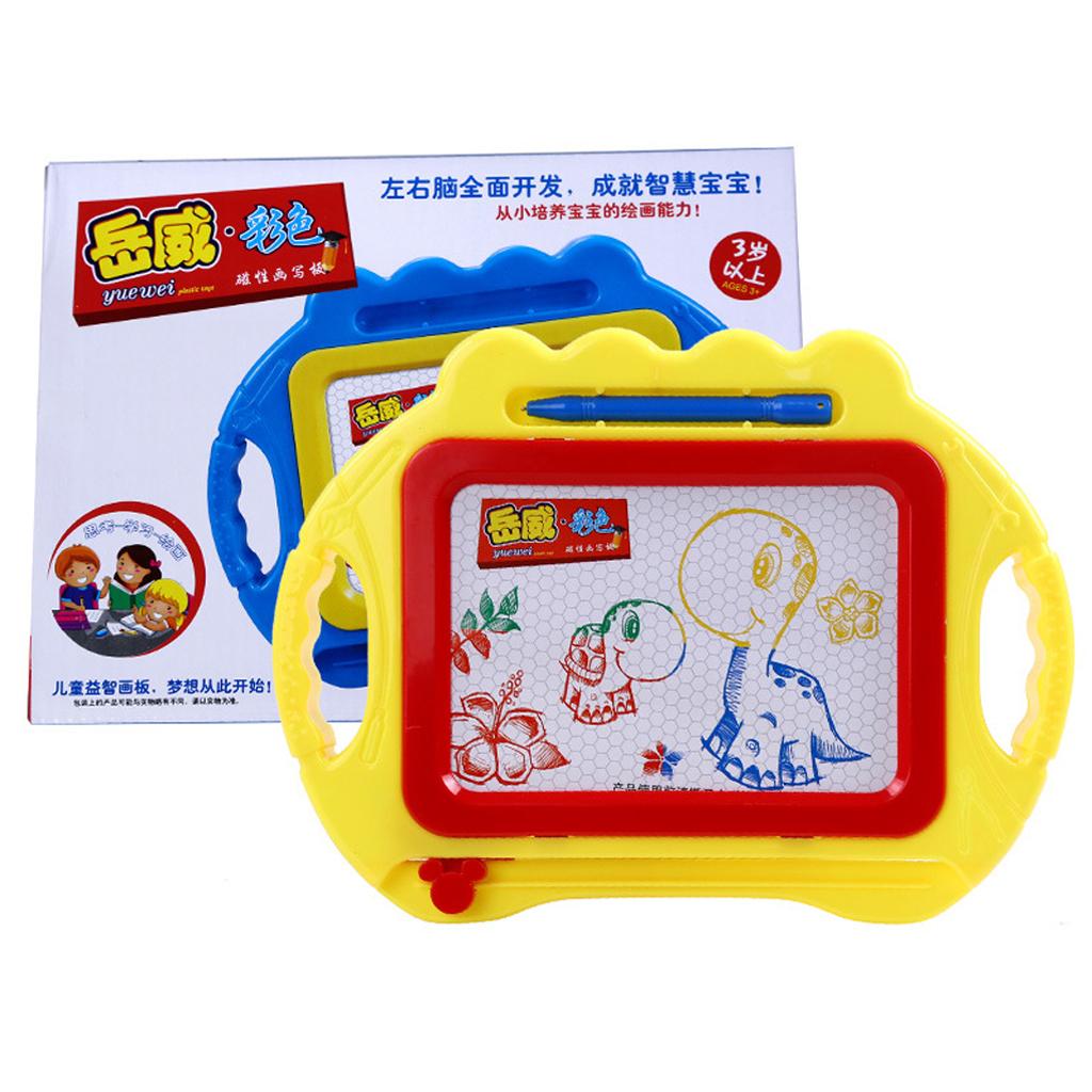 Children's Magnetic Drawing Board Puzzle Early Education Toys Yellow