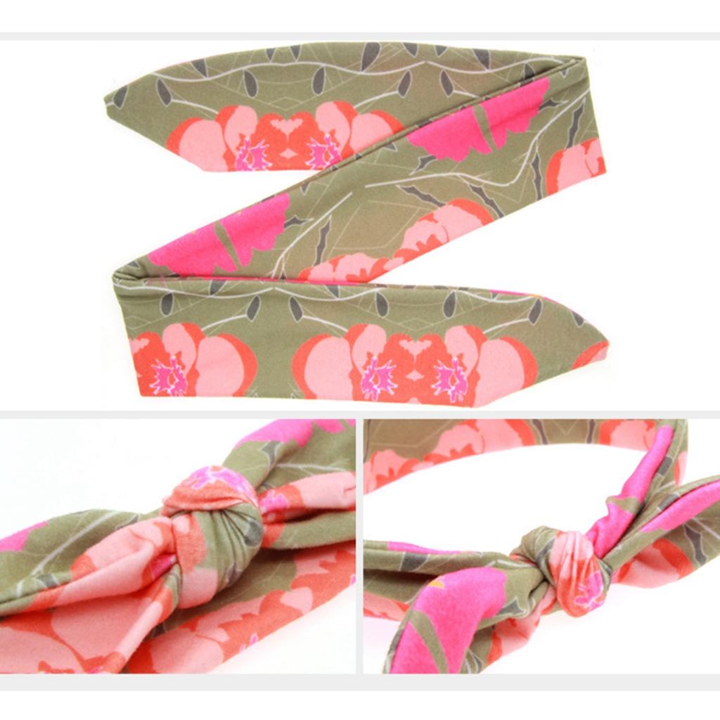 2Pcs Mom & Daughter Bow Knot Headband Hair Band Accessories Light Coffee