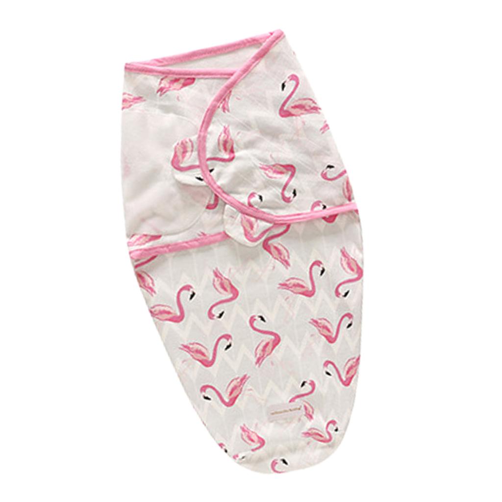 Baby Infant Swaddle Wrap Blanket Sleeping Bag Flamingo (0-3M)