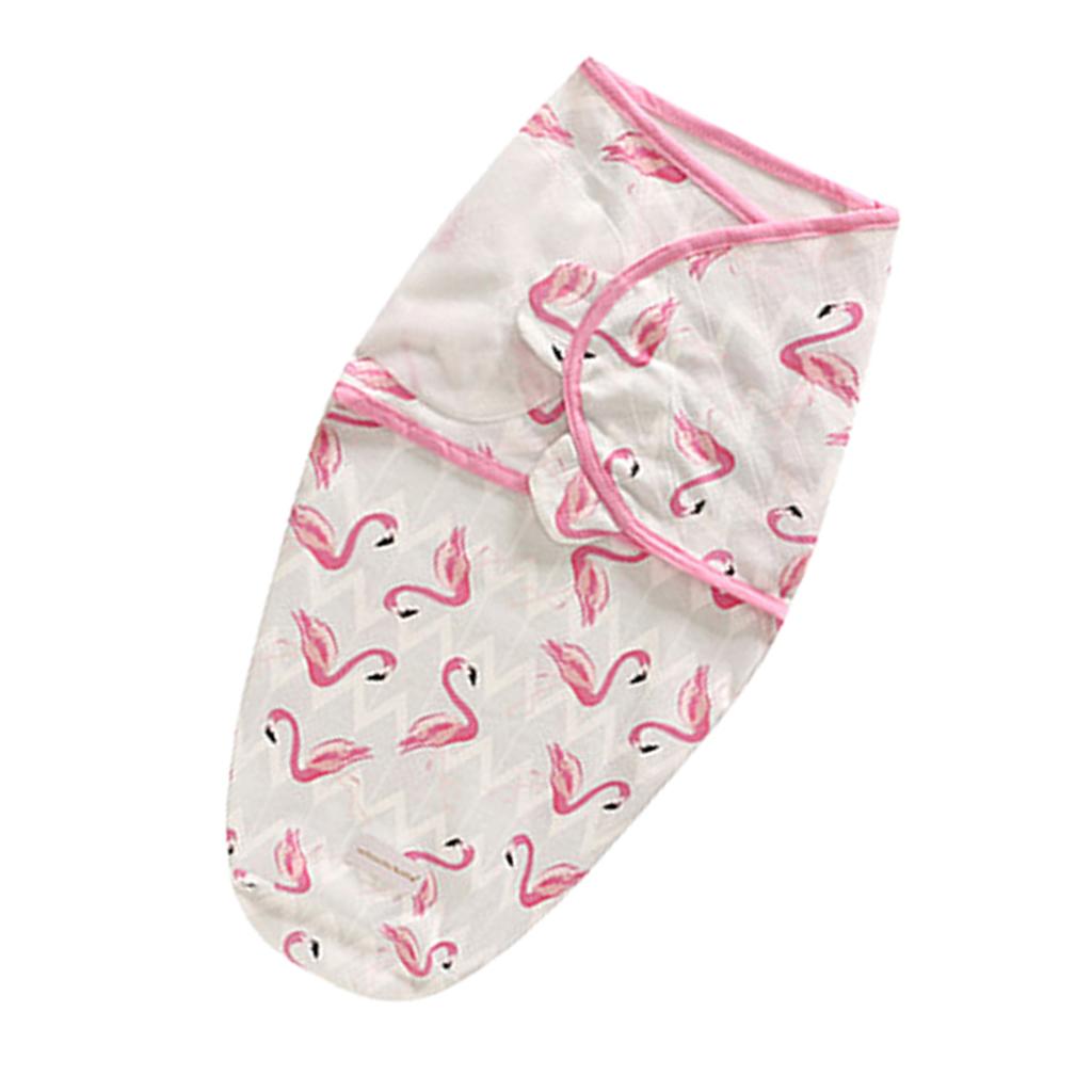 Baby Infant Swaddle Wrap Blanket Sleeping Bag Flamingo (0-6M)