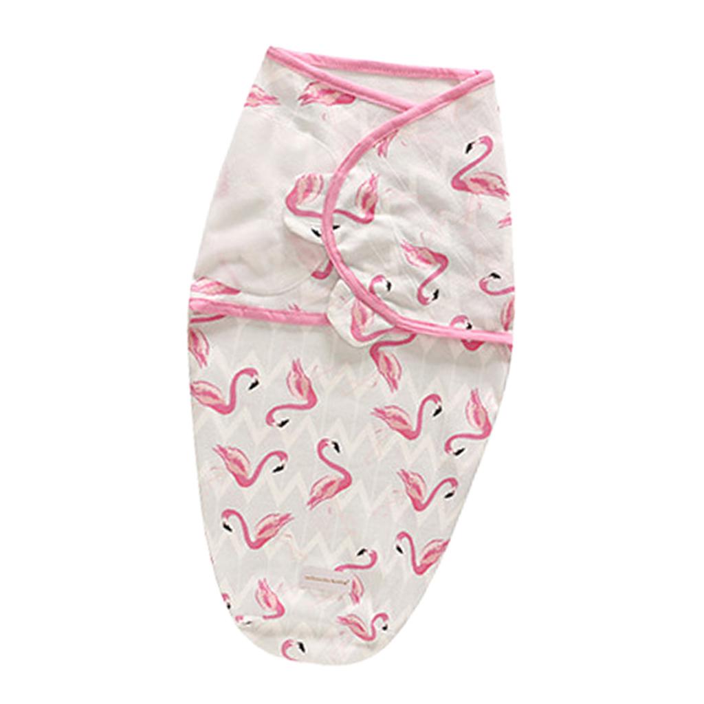 Baby Infant Swaddle Wrap Blanket Sleeping Bag Flamingo (0-6M)