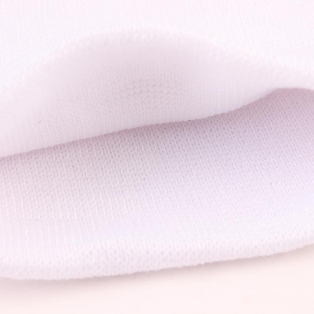 Cute Newborn Baby Soft Comfy Ball Hospital Cap Warm Beanie Hat White