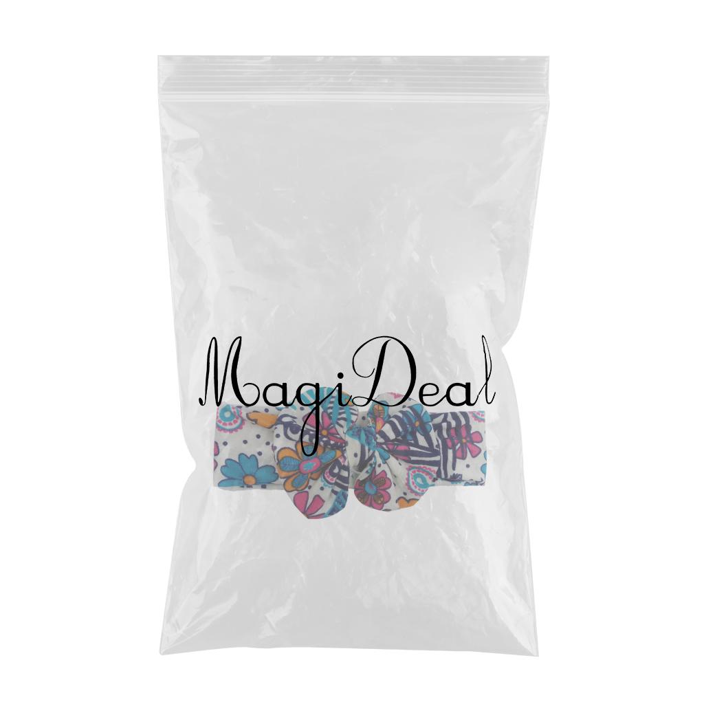 Cute Infant Girls Colorful Printed Flower Cotton Bow Baby Hair Band Style-1