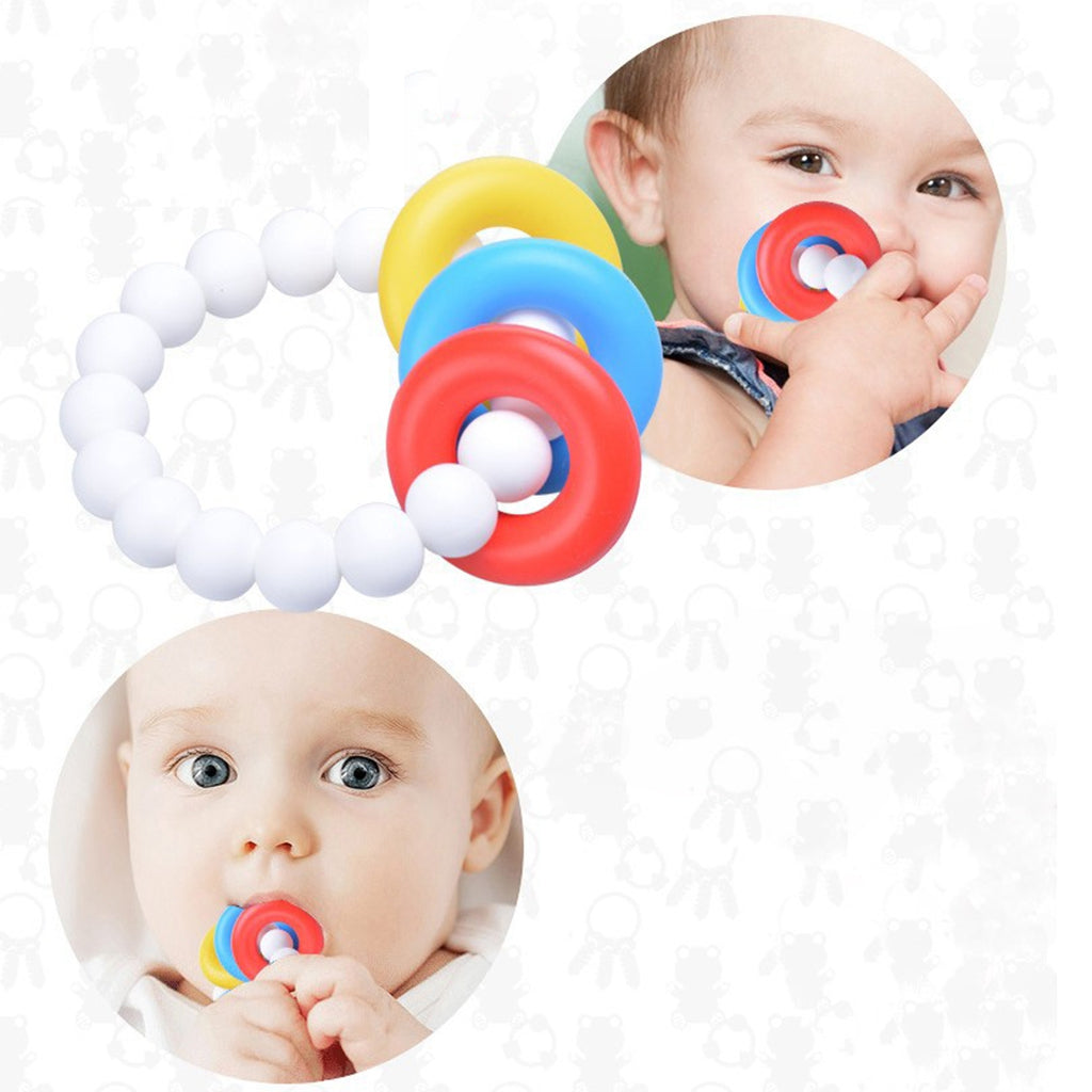 Baby Teething Toys BPA Free Children's Silicone Teething Bracelet White