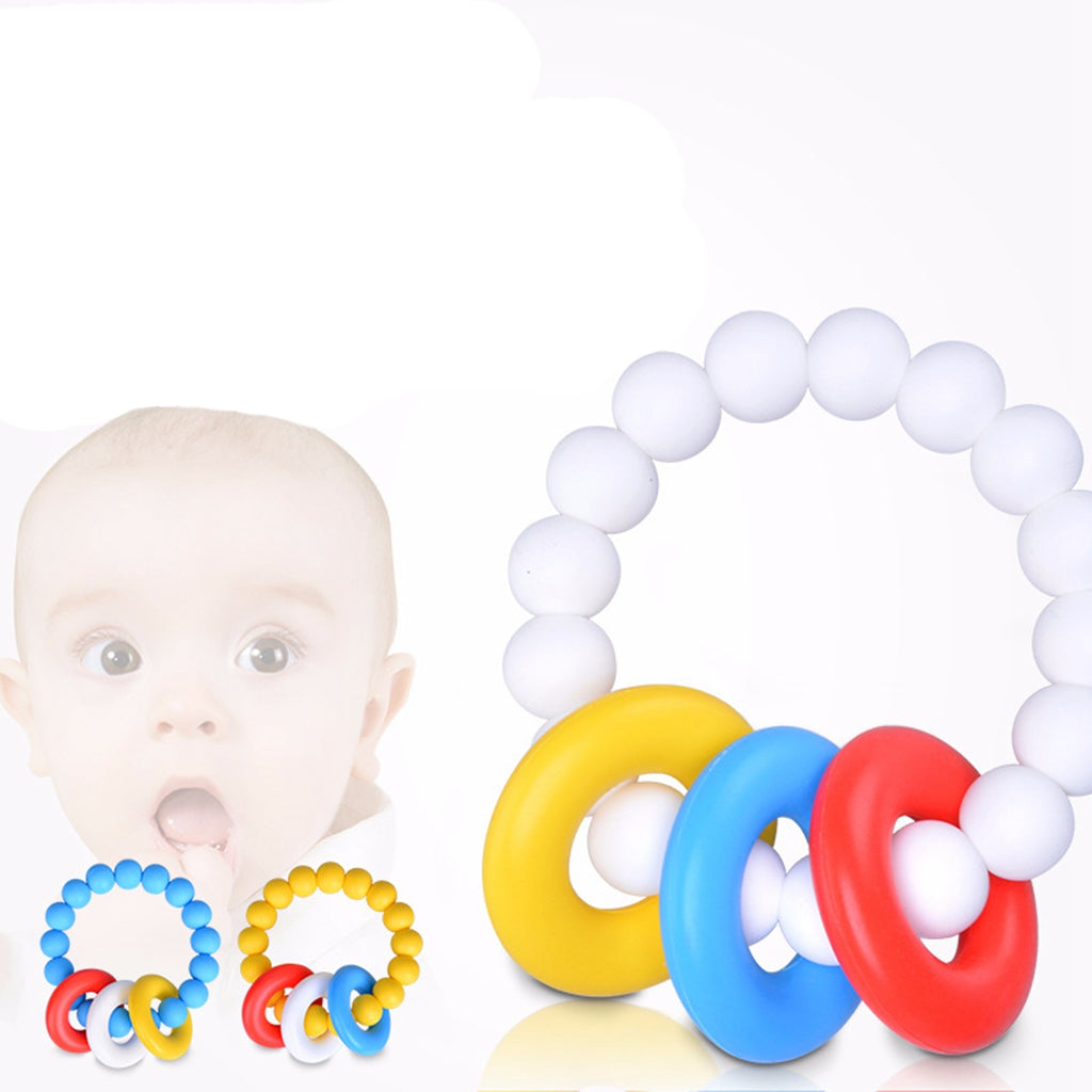 Baby Teething Toys BPA Free Children's Silicone Teething Bracelet White