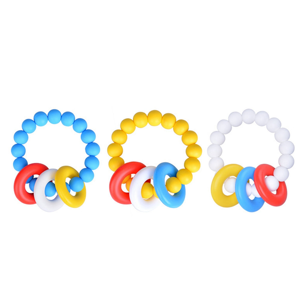 Baby Teething Toys BPA Free Children's Silicone Teething Bracelet White