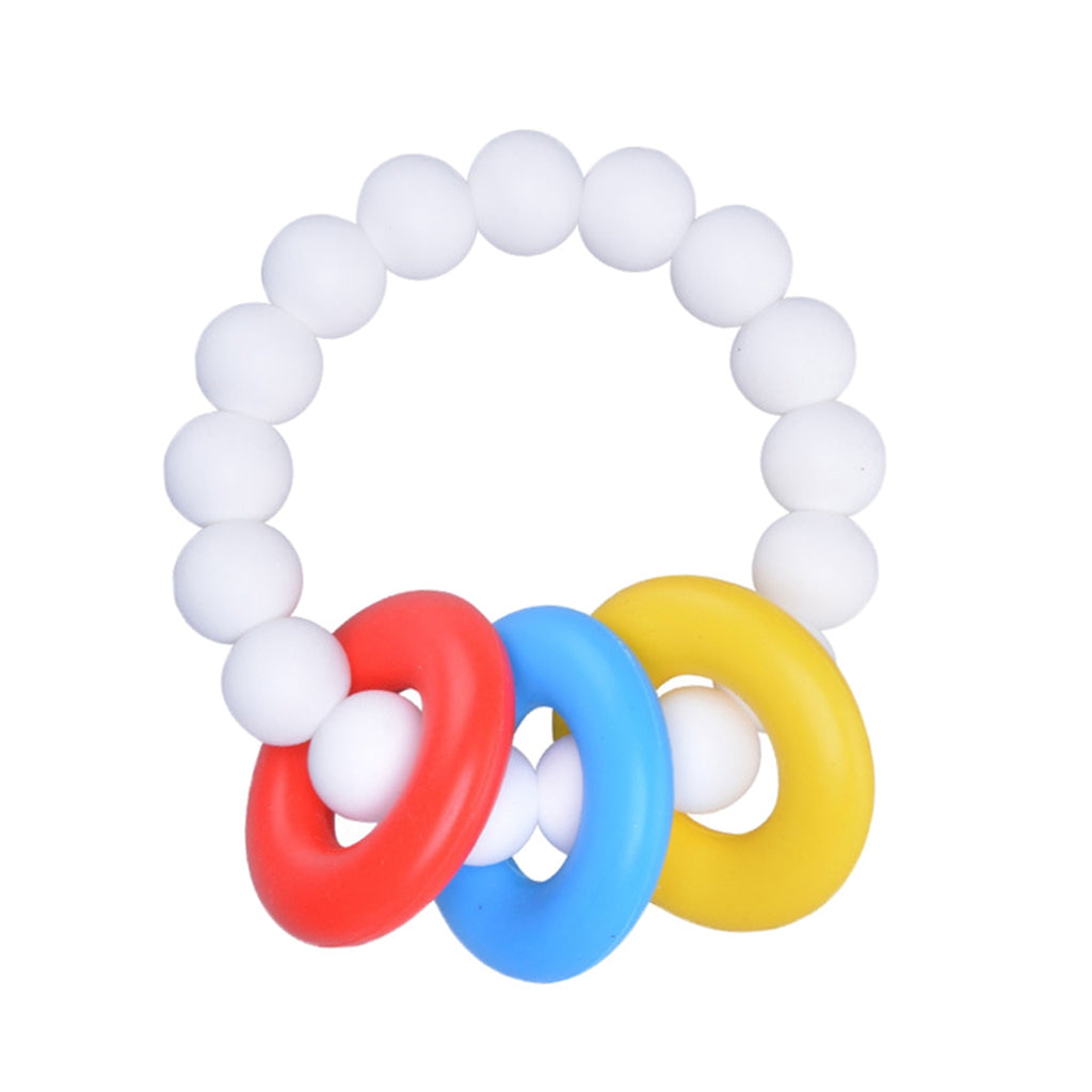 Baby Teething Toys BPA Free Children's Silicone Teething Bracelet White