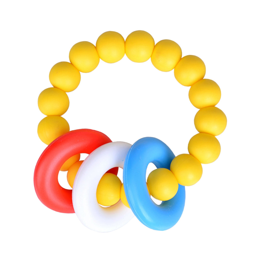 Baby Teething Toys BPA Free Children's Silicone Teething Bracelet Yellow