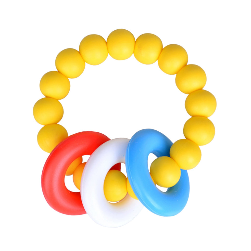 Baby Teething Toys BPA Free Children's Silicone Teething Bracelet Yellow
