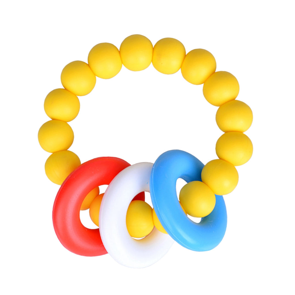 Baby Teething Toys BPA Free Children's Silicone Teething Bracelet Yellow