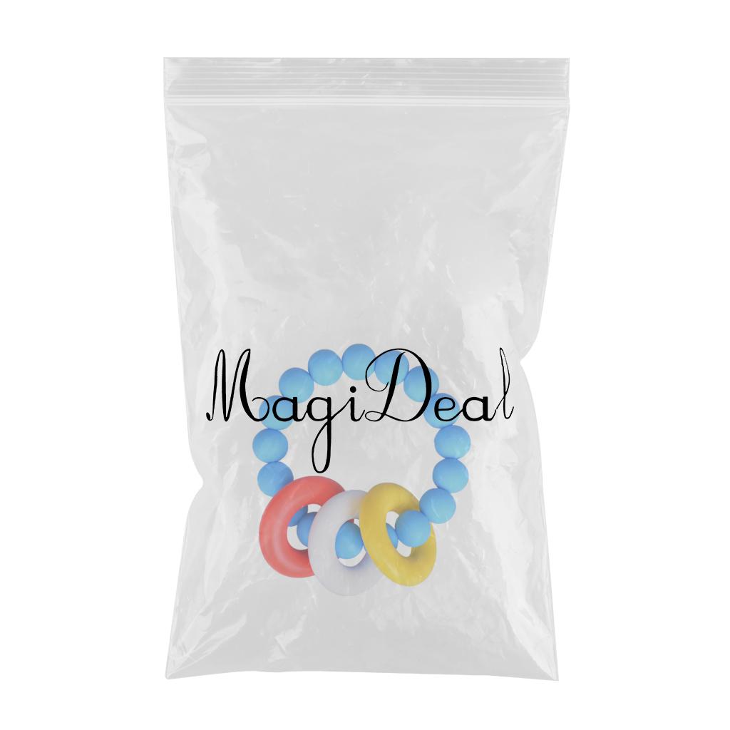 Baby Teething Toys BPA Free Children's Silicone Teething Bracelet Blue