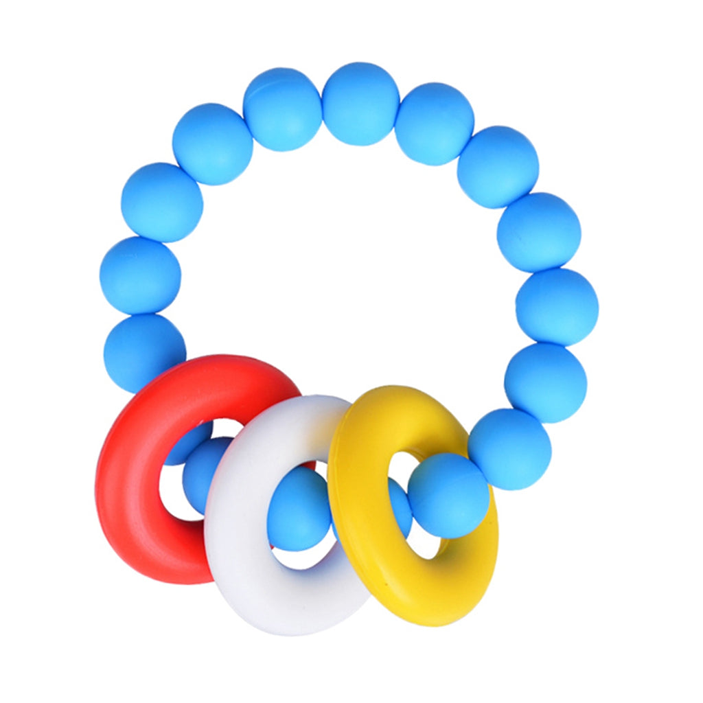 Baby Teething Toys BPA Free Children's Silicone Teething Bracelet Blue