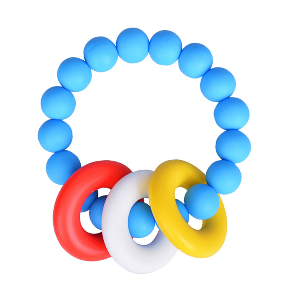Baby Teething Toys BPA Free Children's Silicone Teething Bracelet Blue