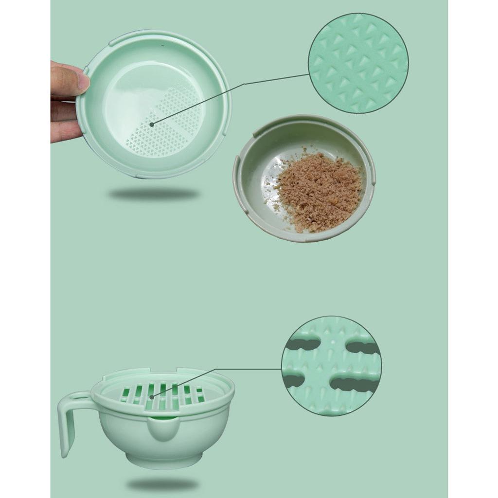 Baby Food Mill Grinding Bowl Grinder Processor Multifunction Mash Prep Serving DIY Homemade