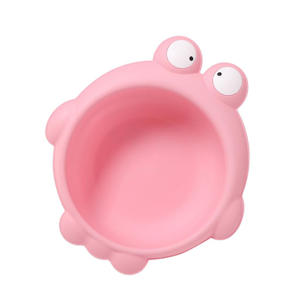 Cute Children Washbasin Baby Portable Washing Basin Plastic Frog pink