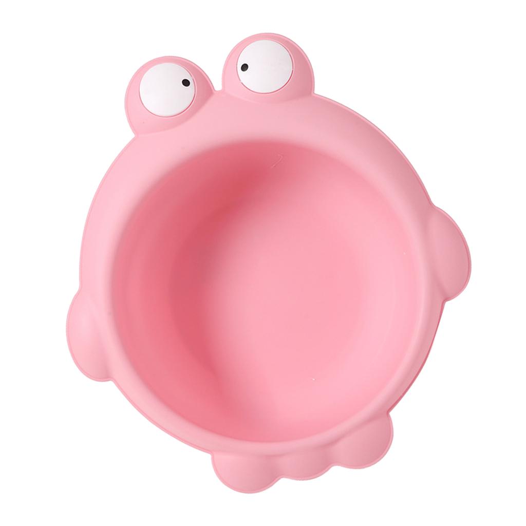 Cute Children Washbasin Baby Portable Washing Basin Plastic Frog pink