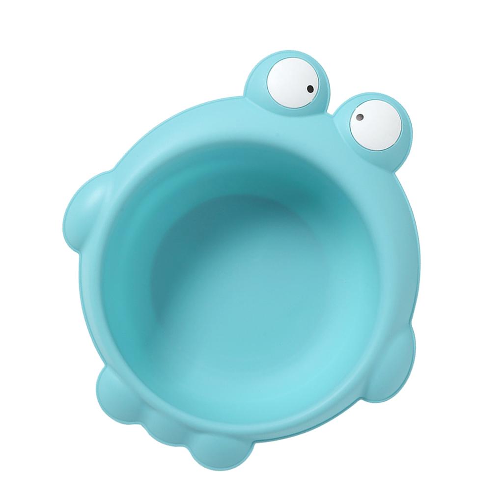 Cute Children Washbasin Baby Portable Washing Basin Plastic Frog blue