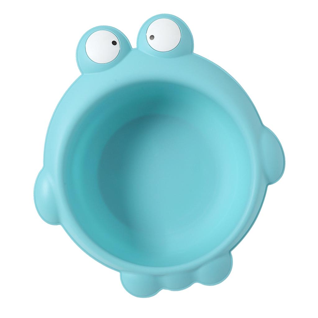 Cute Children Washbasin Baby Portable Washing Basin Plastic Frog blue