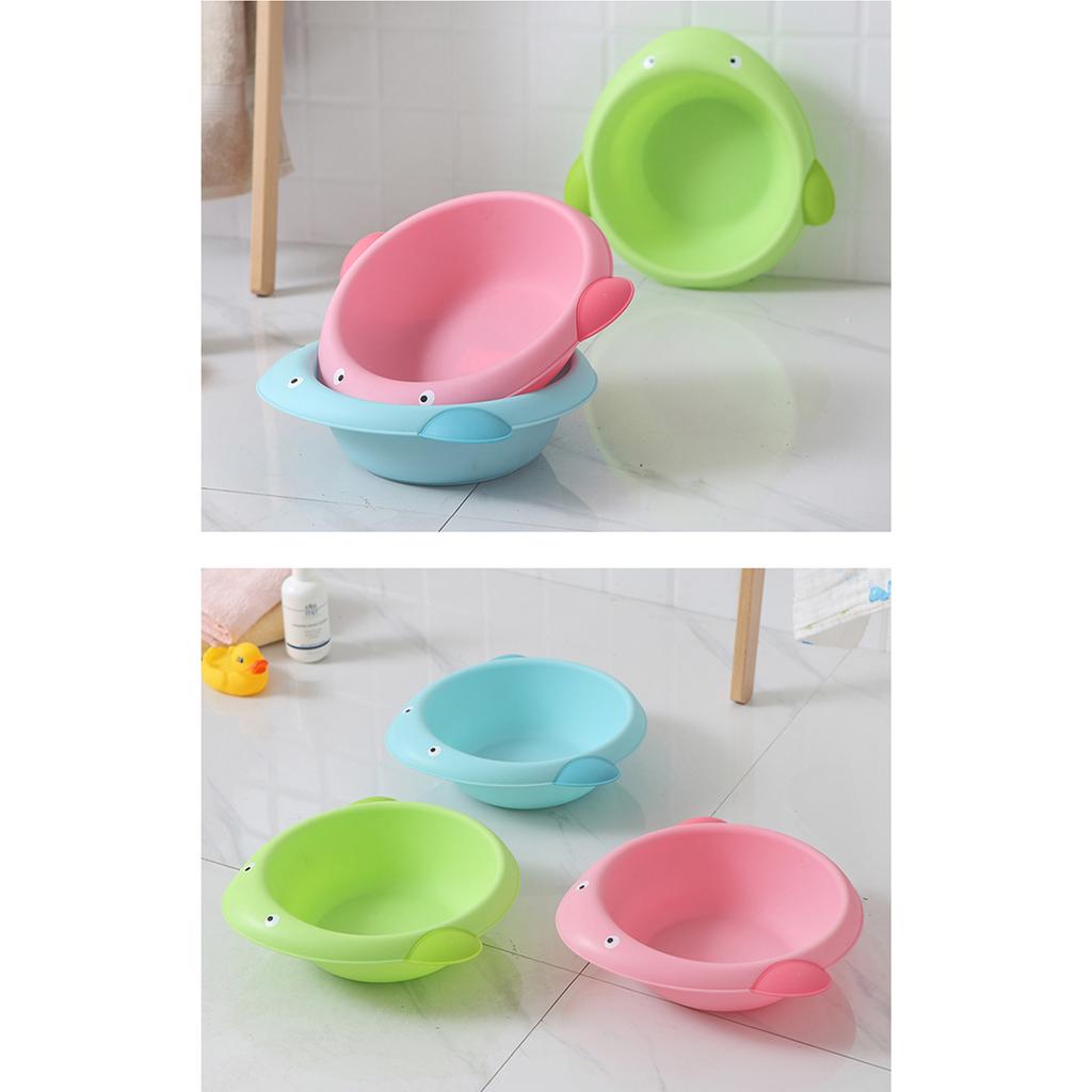 Cute Children Washbasin Baby Portable Washing Basin Plastic Whale pink