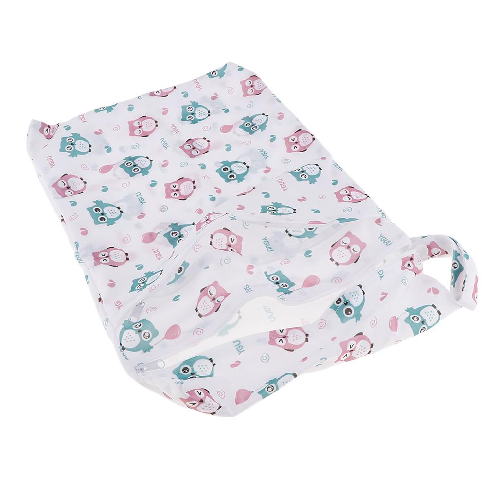 Double Zipper Baby Cloth Diaper Nappy Wet Dry Bag Swimer Tote Style 7