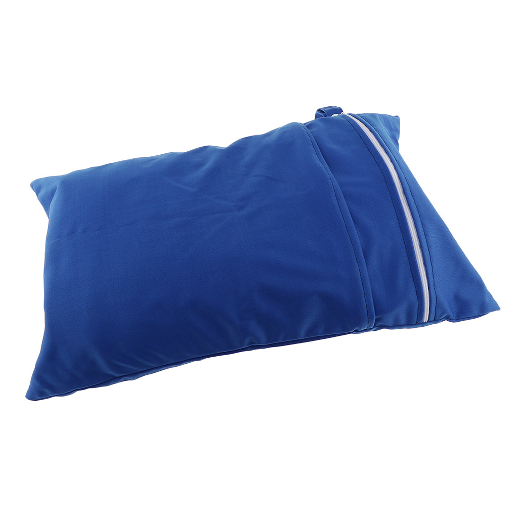 Double Zipper Infant Cloth Diaper Nappy Wet Dry Bag Swimer Tote Blue