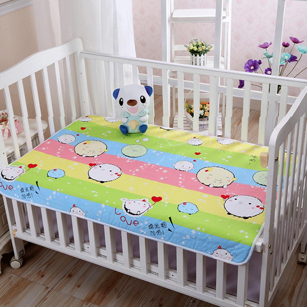 Infant Baby Cotton Waterproof Urine Mat Nappy Cover Changing Pad Colorful